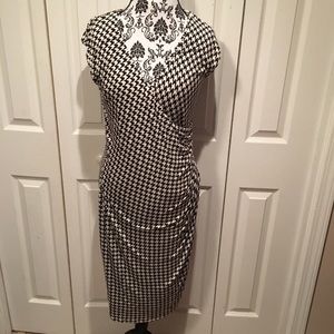 Ralph Lauren houndstooth fauxwrap dress